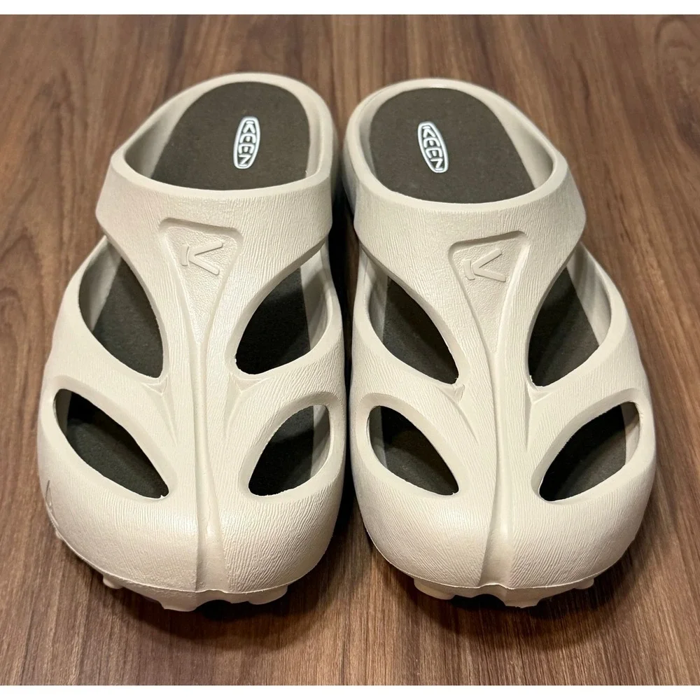KEEN Shanti Plaza Mens Taupe/Canteen Clog Slides Sandals Size 14 (1028605)